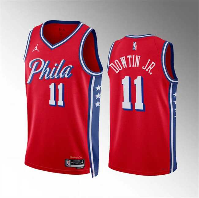 Men's Philadelphia 76ers #11 Jeff Dowtin Jr Red Statement Edition Stitched Jersey Dzhi,We sell and wholesale Men's Philadelphia 76ers #11 Jeff Dowtin Jr Red Statement Edition Stitched Jersey Dzhi on line form chian!